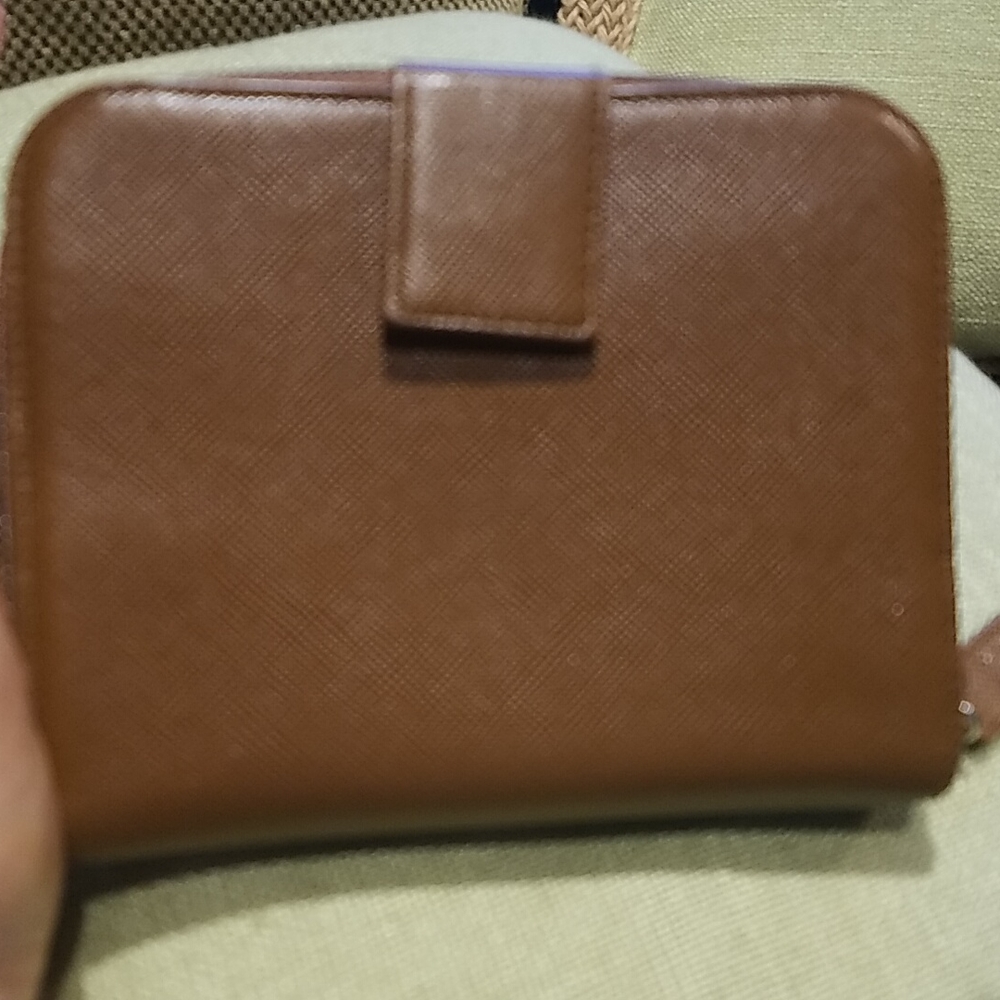 PRADA BROWN BIFOLD ZIP AROUND WALLET AUTHENTIC - Picture 5 of 15
